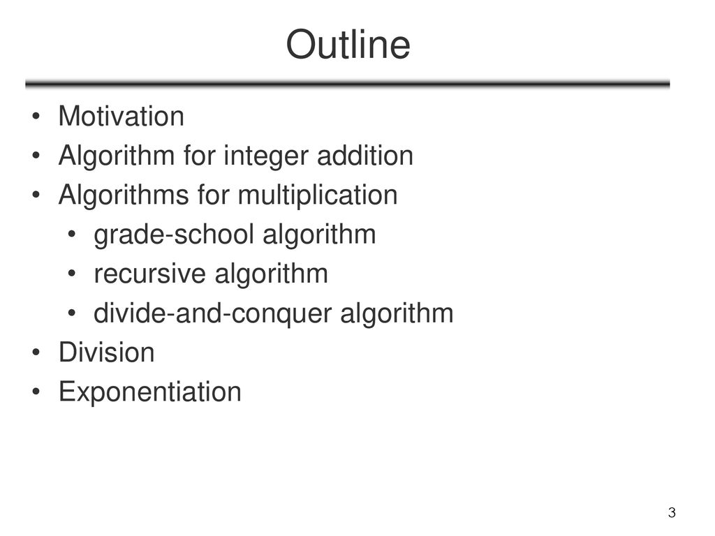 Algorithms with numbers (1) CISC4080, Computer Algorithms - ppt download