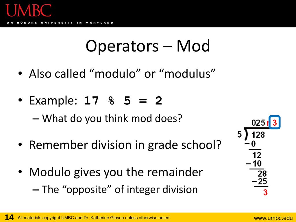 CMSC201 Computer Science I for Majors Lecture 03 – Operators - ppt download