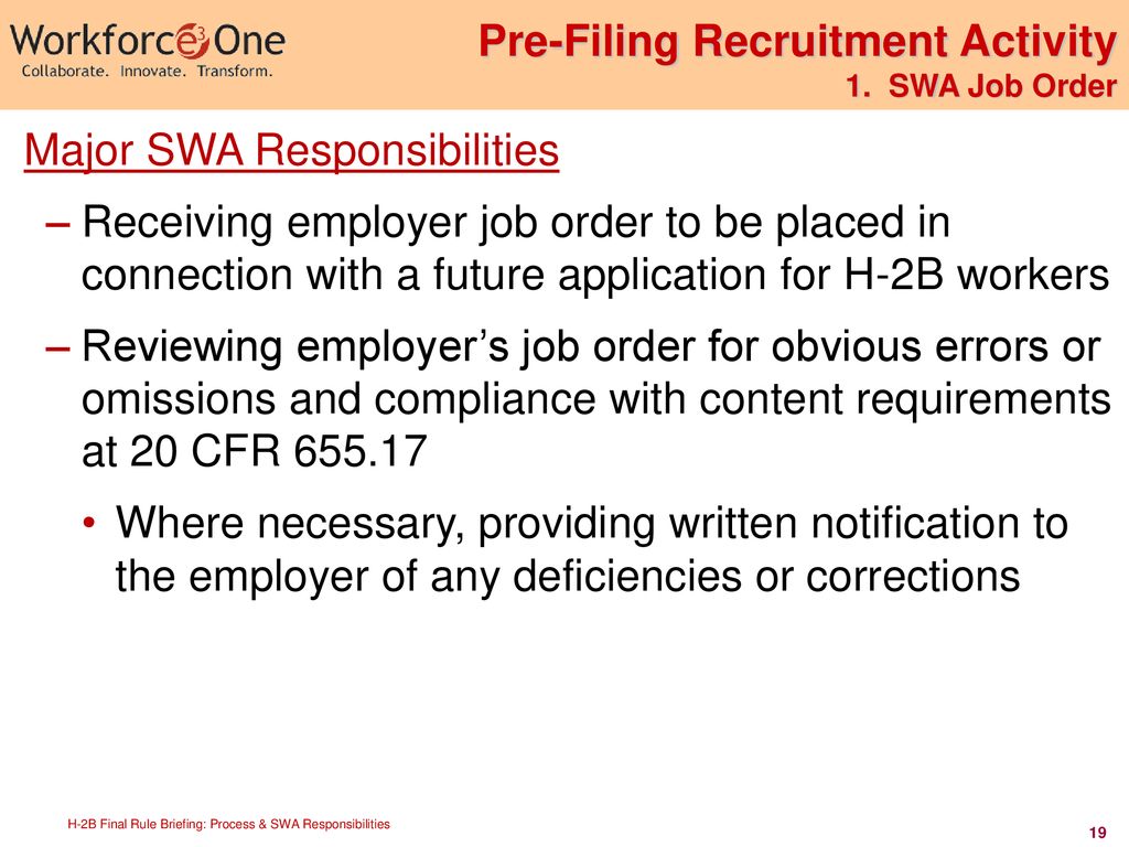 H-2B Final Rule Briefing: Process & SWA Responsibilities - Ppt Download