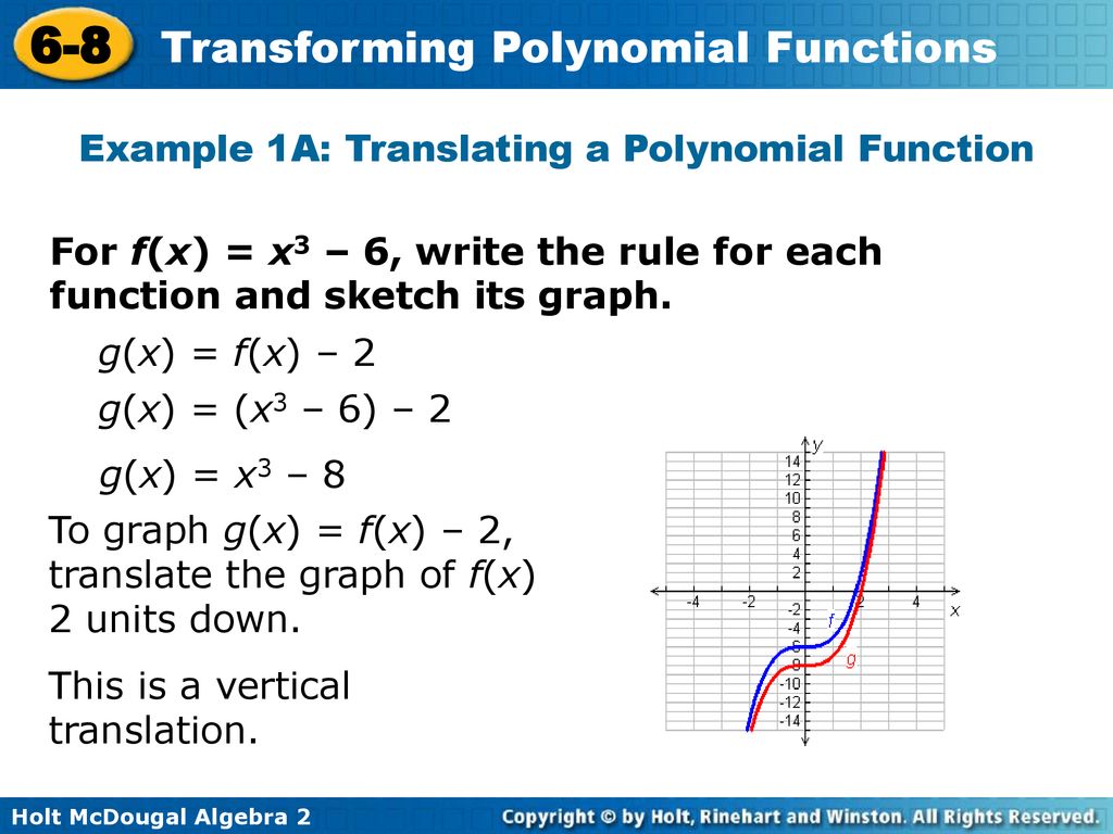 23-23 Transforming Polynomial Functions Warm Up Lesson Presentation