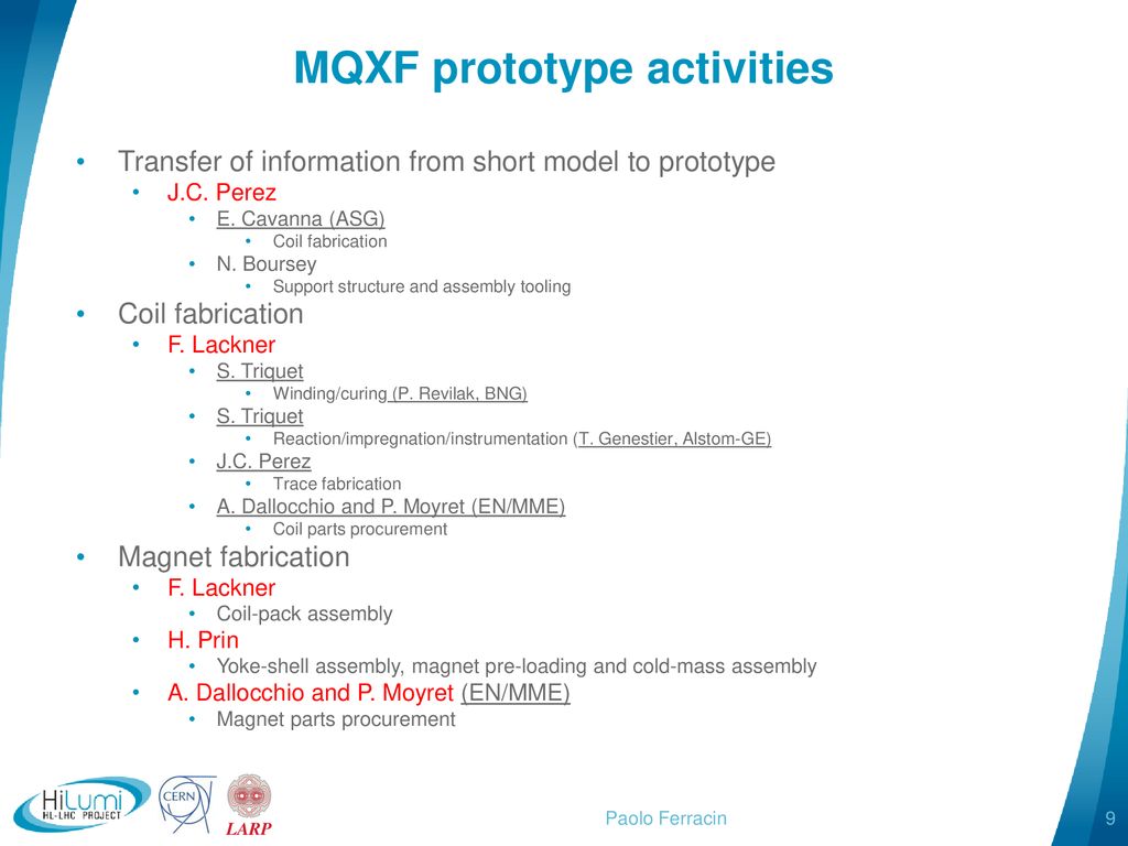 MQXF prototype activities