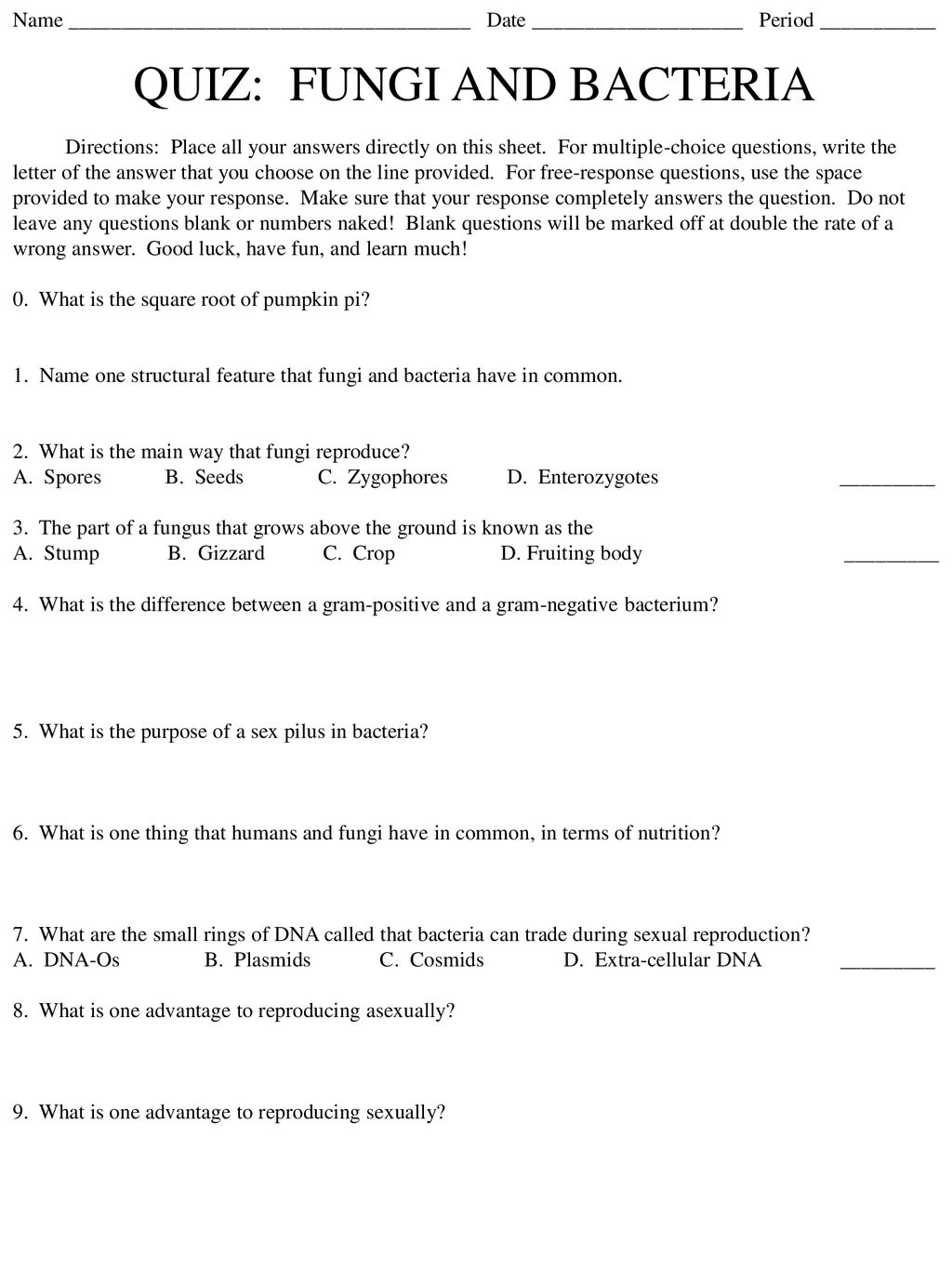 QUIZ FUNGI AND BACTERIA Ppt Download quiz-fungi-and-bacteria-ppt-download