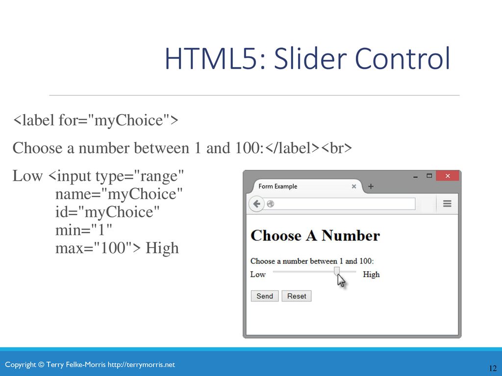 HTML5: Slider Control