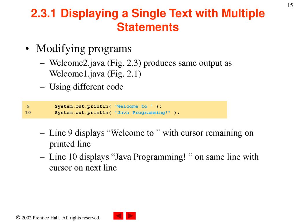 Chapter 2 - Introduction to Java Applications - ppt download