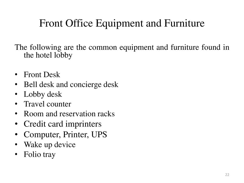 Front Office Management Lecture Notes Joana Mills Quarshie M Ppt