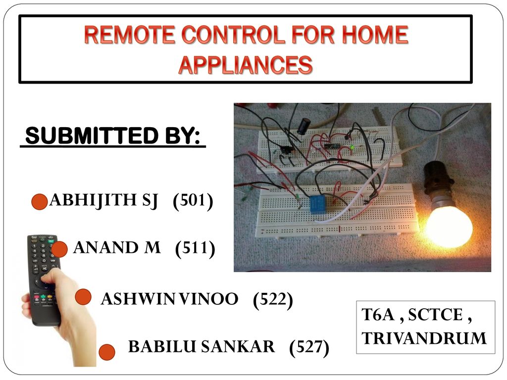 REMOTE CONTROL FOR HOME APPLIANCES Circuit Diagram