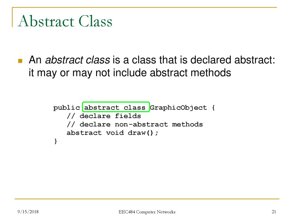 EEC 484 Computer Networks Java Tutorial #1 Wenbing Zhao - ppt download
