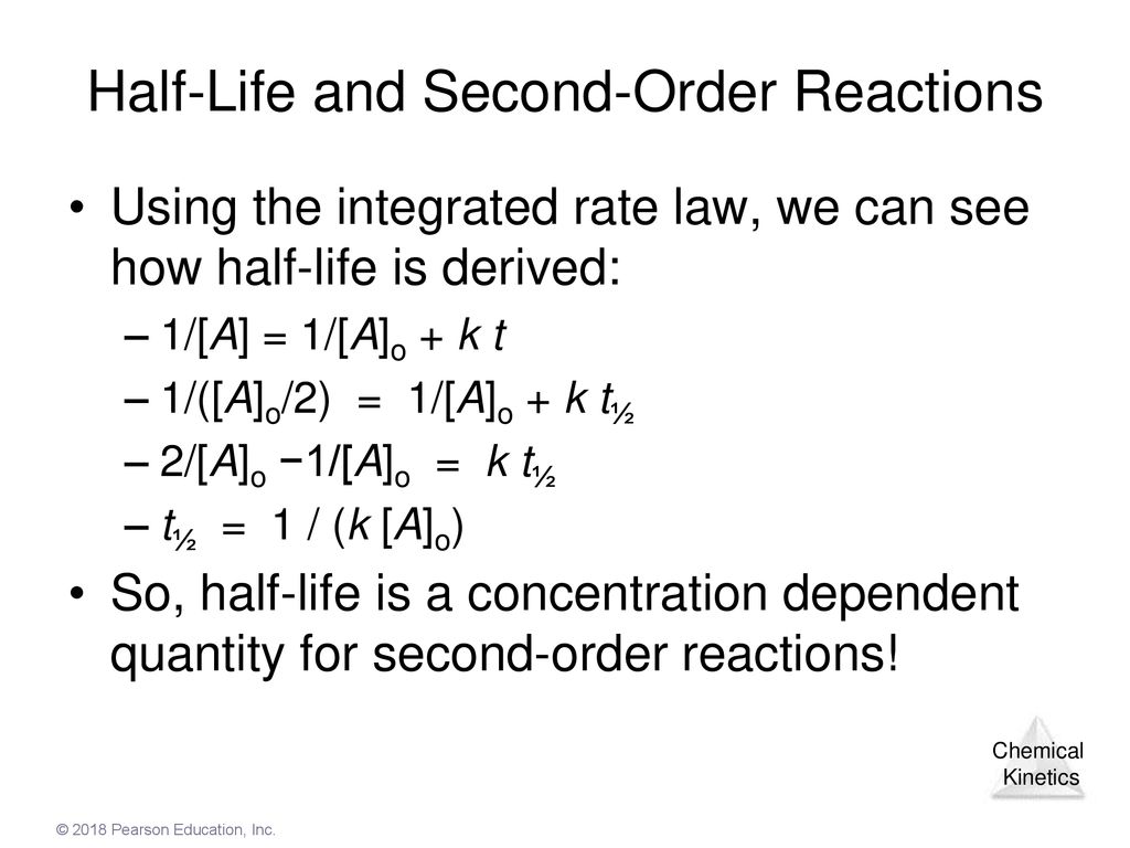 Half-Life and Second-Order Reactions