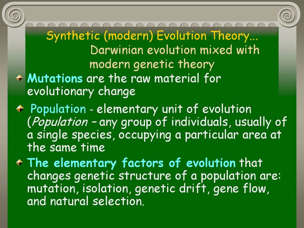 Synthetic theory of evolution - ppt download
