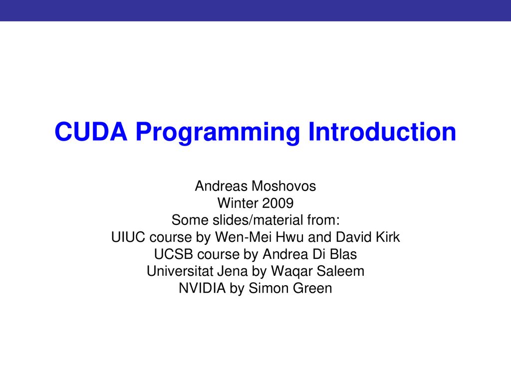 Introduction to CUDA Programming - ppt download
