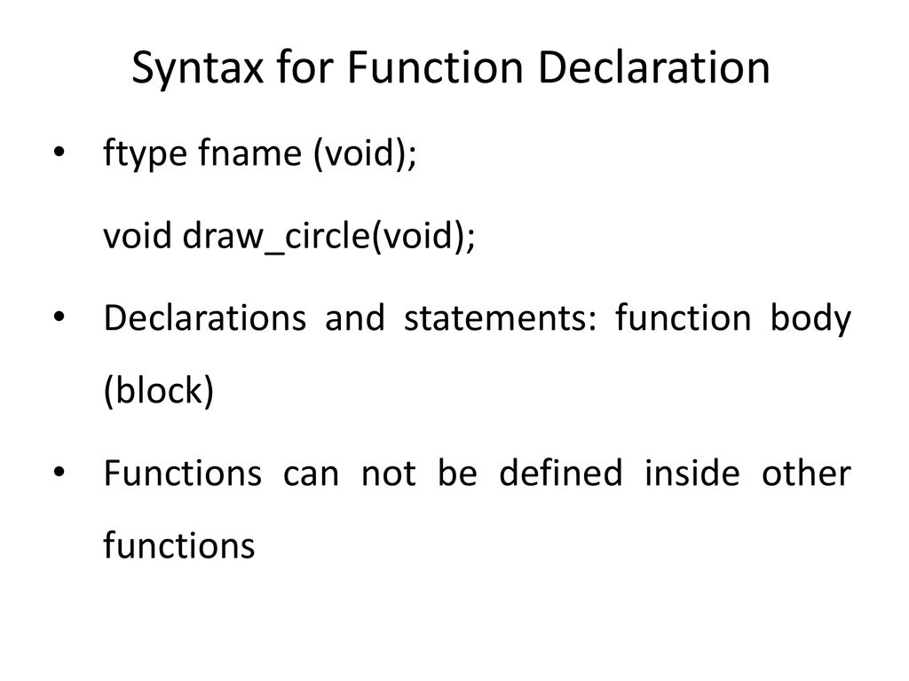 Functions in C. - ppt download