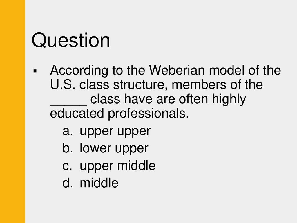 weberian model of class structure