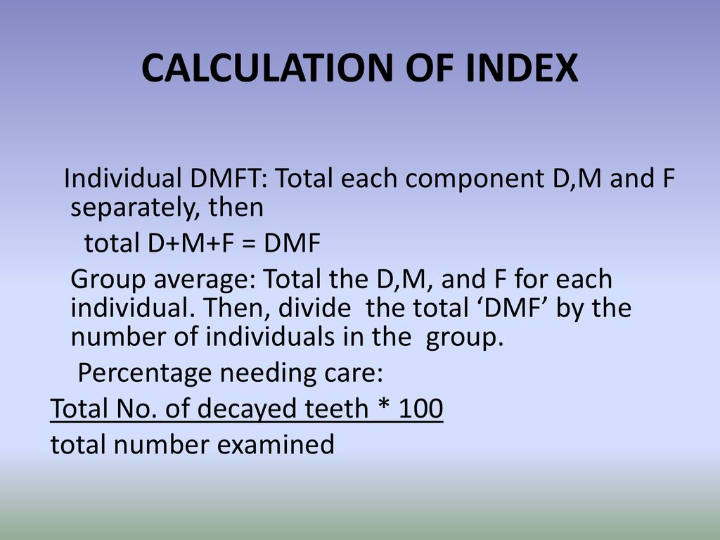 Dental caries Indices Dr. khawla M. saleh. - ppt download