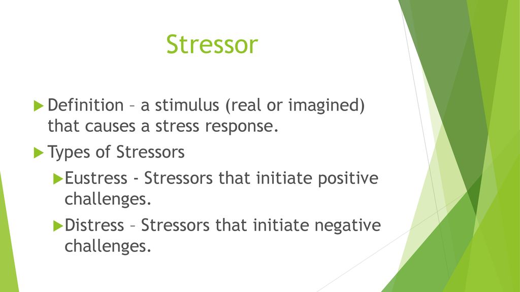 Chapter 2 - Stress 1) Define stress and how the human body adapts to