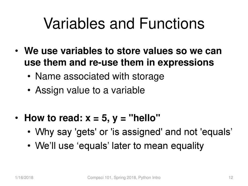 Compsci 101, Intro to Python - ppt download