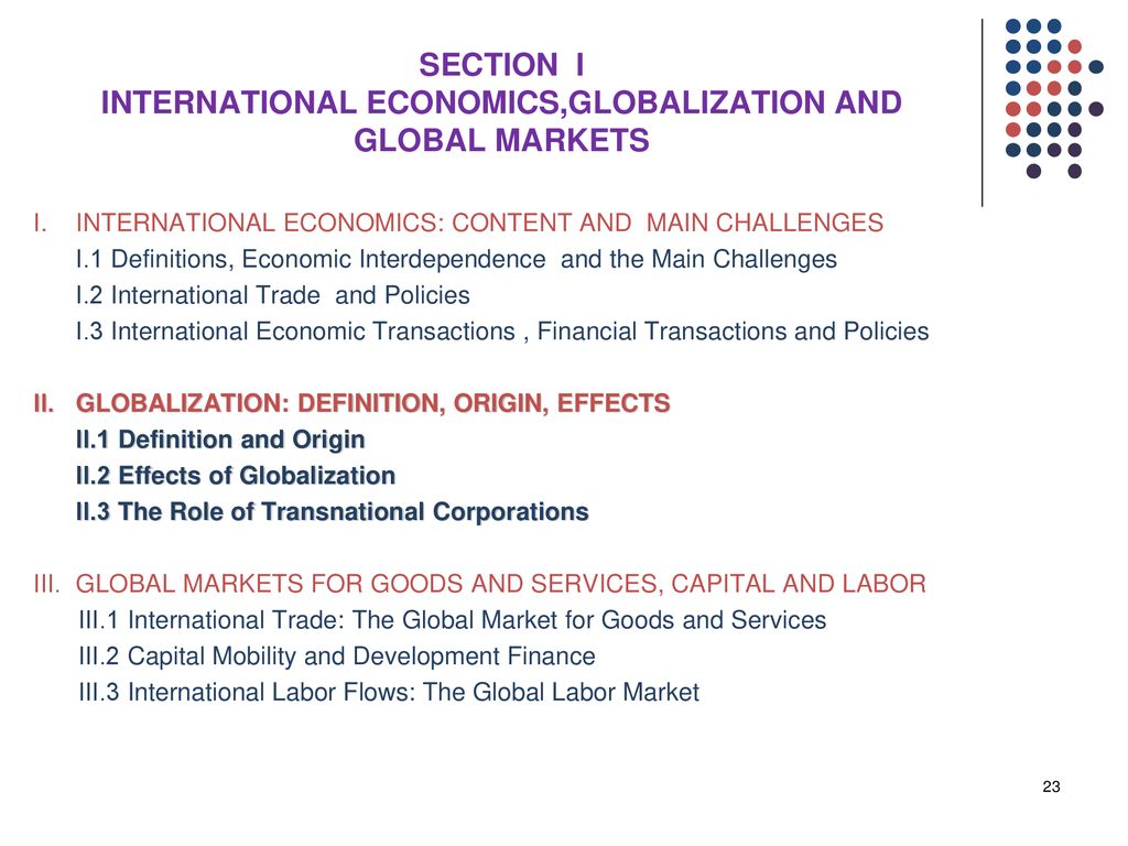 International Economics Globalization And Global Markets Ppt Download