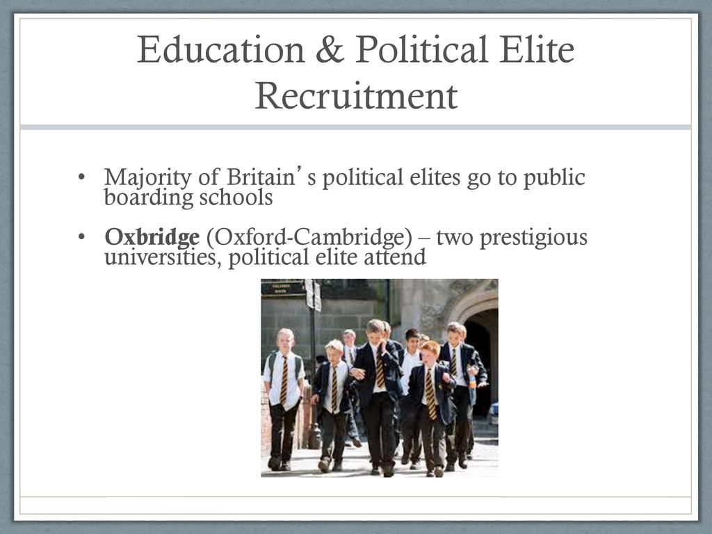 Education & Political Elite Recruitment