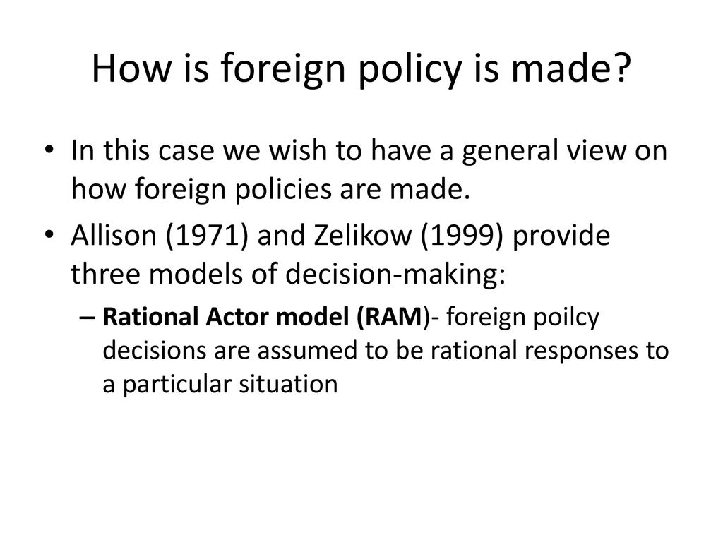 Foreign policy U3/3. - ppt download