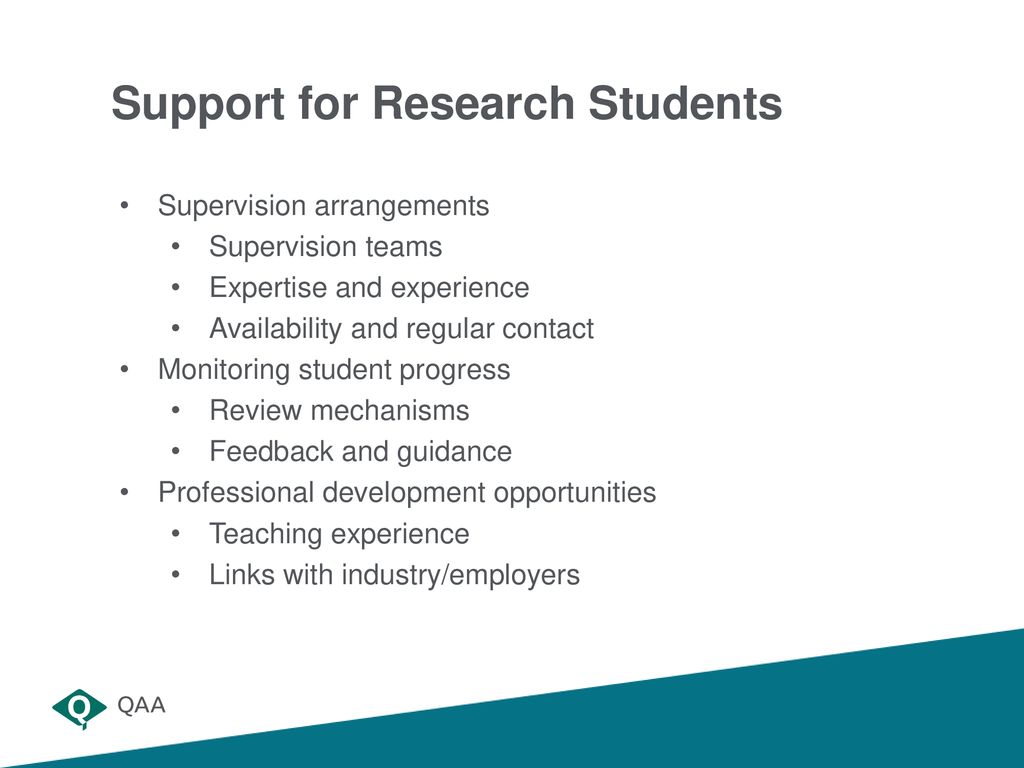 Support for Research Students