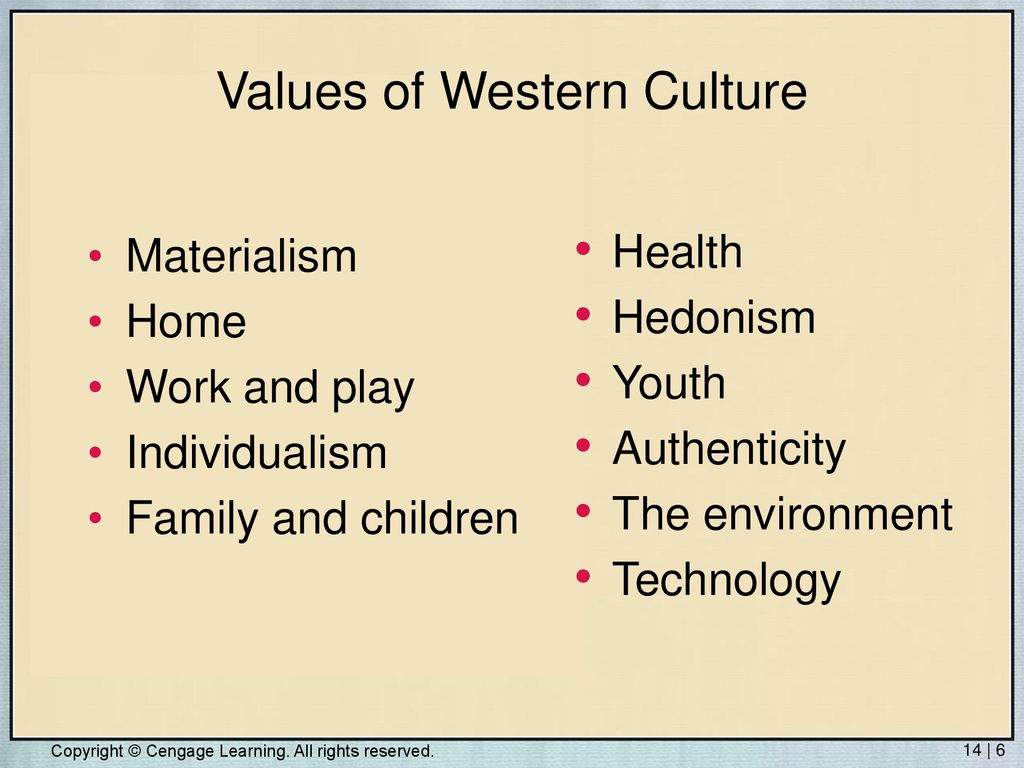 Values of Western Culture