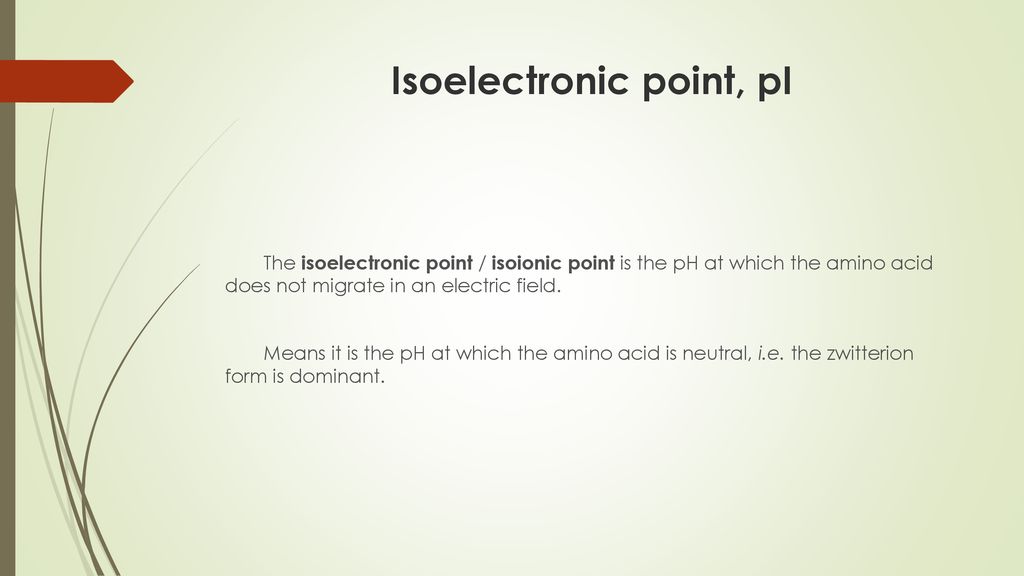 Isoelectronic point, pI
