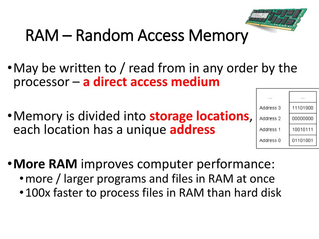 ram is a ________ storage location