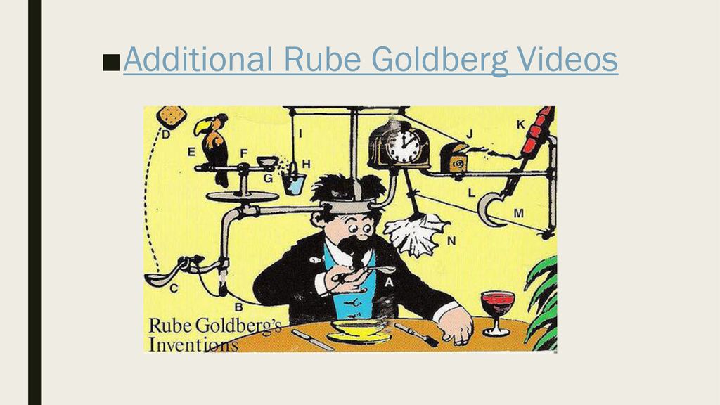 RUBE GOLDBERG A Mini-STEM Unit for Gifted 4th and 5th Graders. - ppt ...