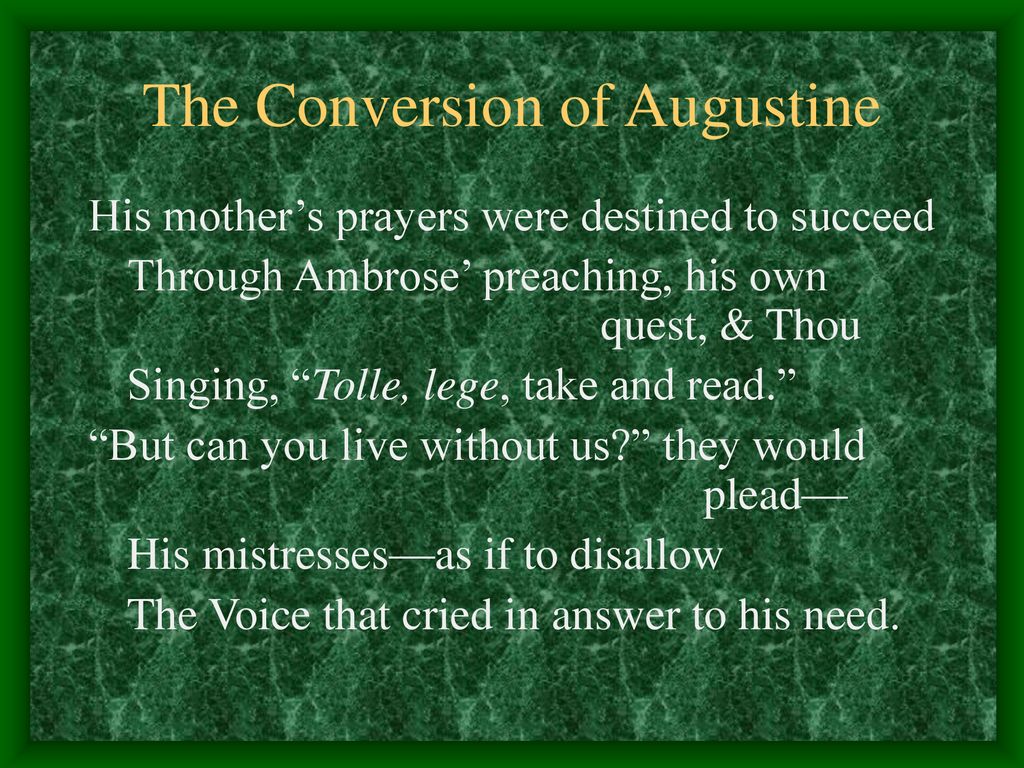The Conversion of Augustine