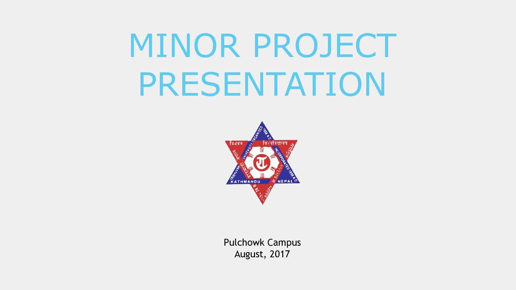 how to make minor project presentation