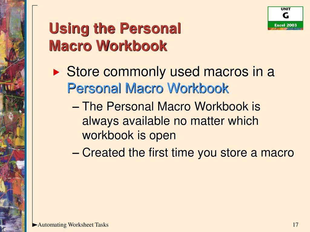 Microsoft excel 2003 illustrated complete ppt download