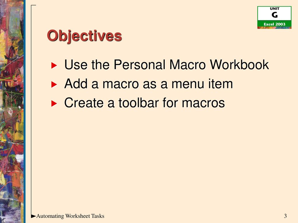 Microsoft excel 2003 illustrated complete ppt download