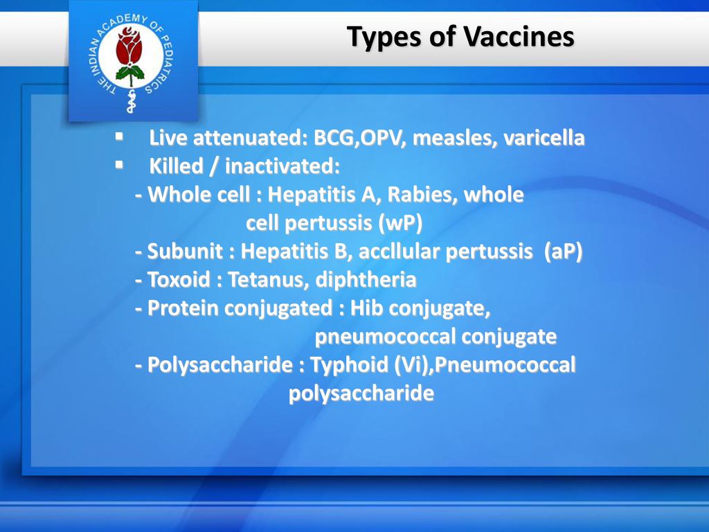 Vaccination Hpv vaccine live or killed