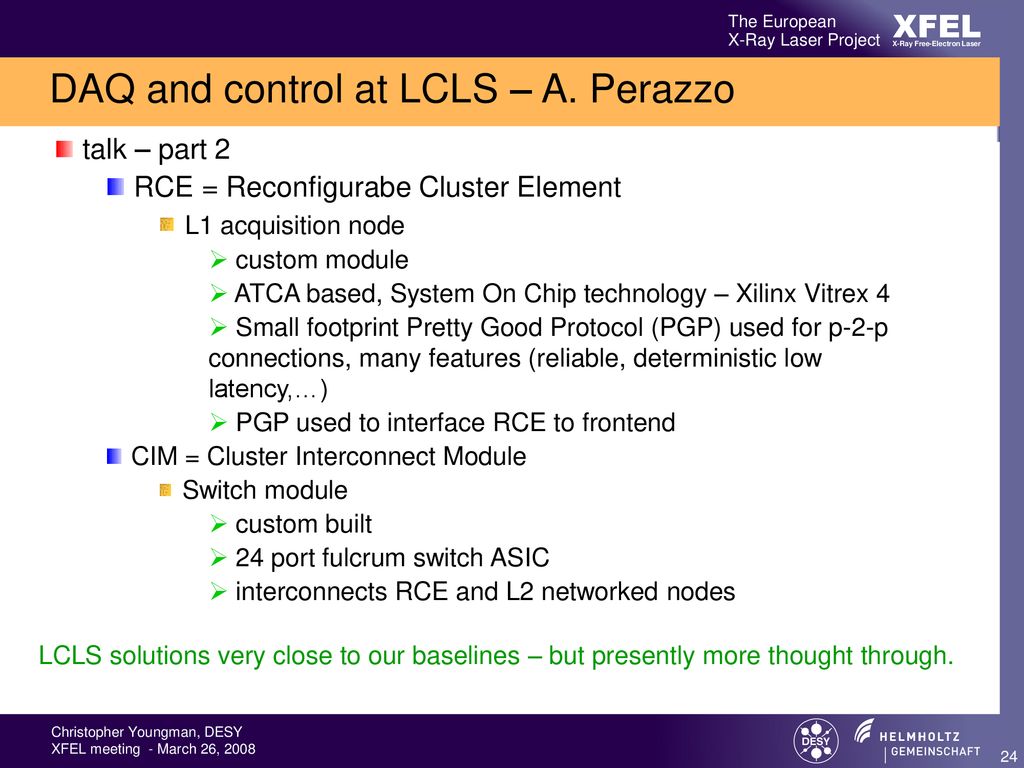 DAQ and control at LCLS – A. Perazzo