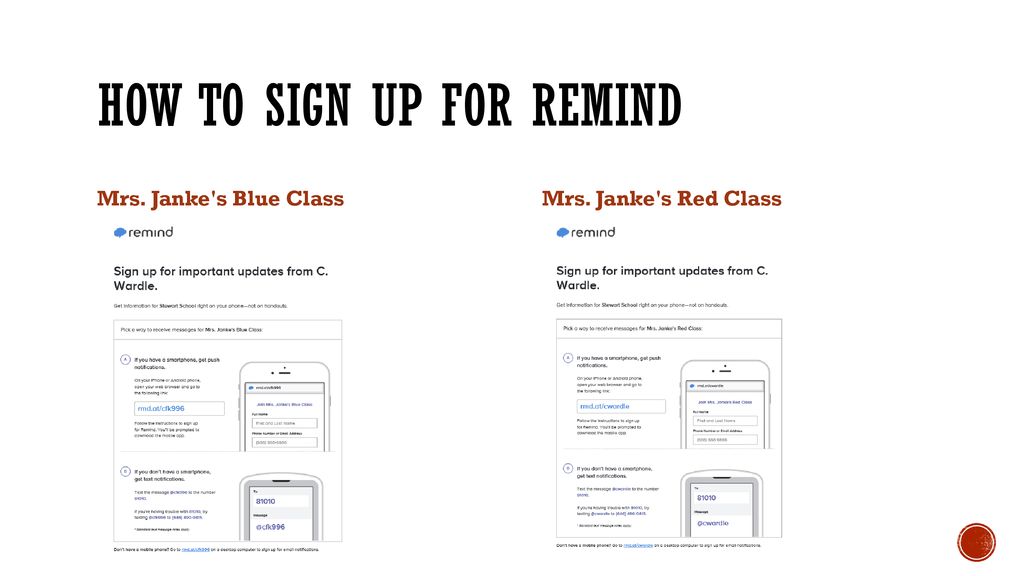 How to sign up for remind