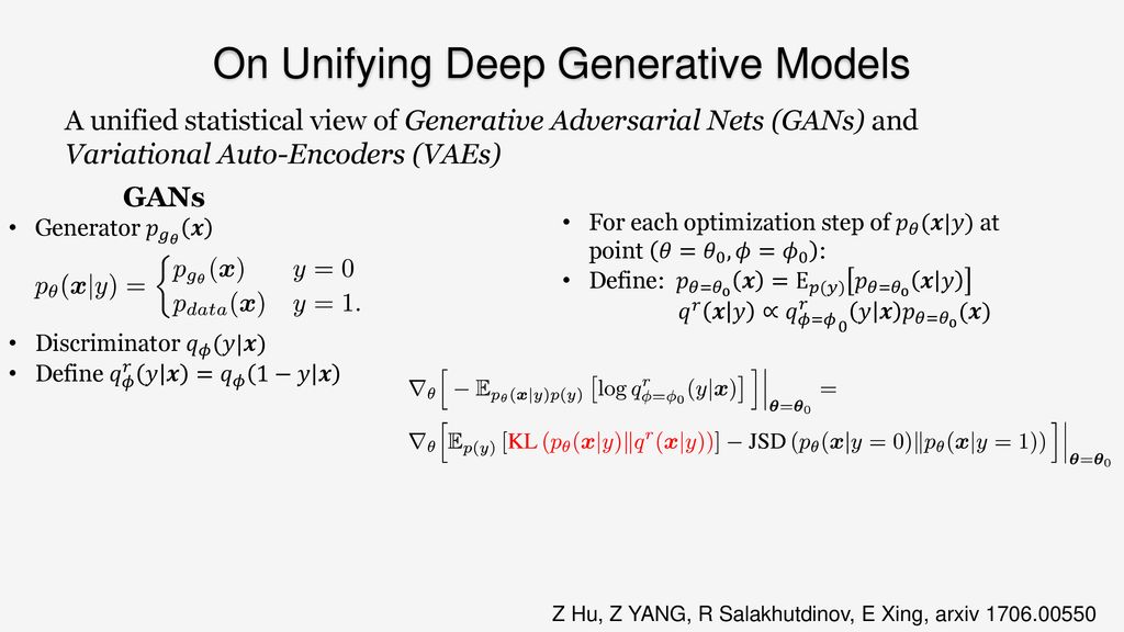 On Unifying Deep Generative Models Ppt Download