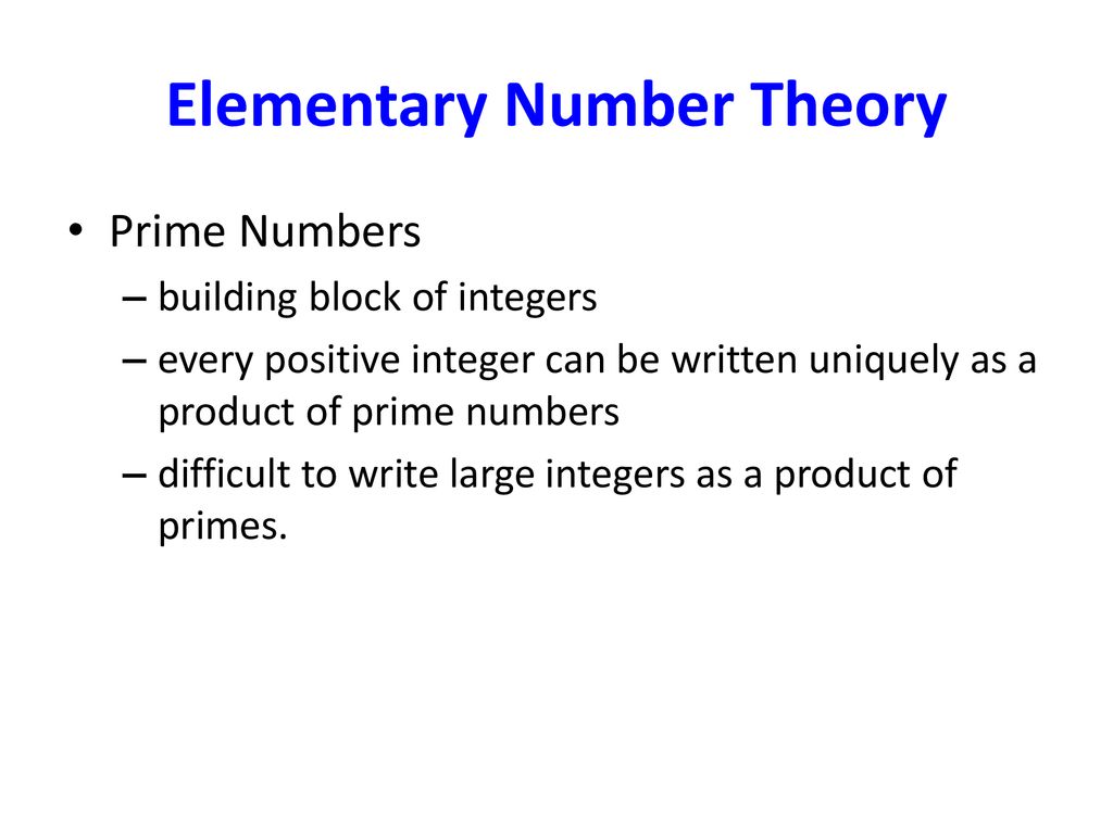 basic number theory powerpoint