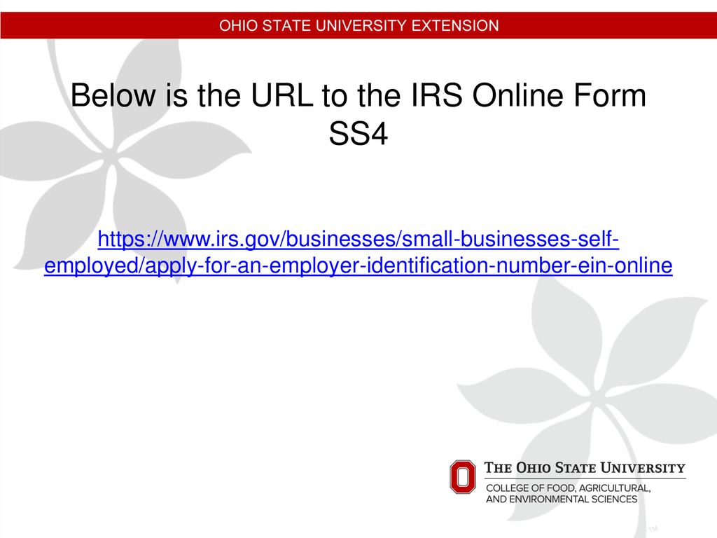 Irs form ss4 completion 1 18 ppt download