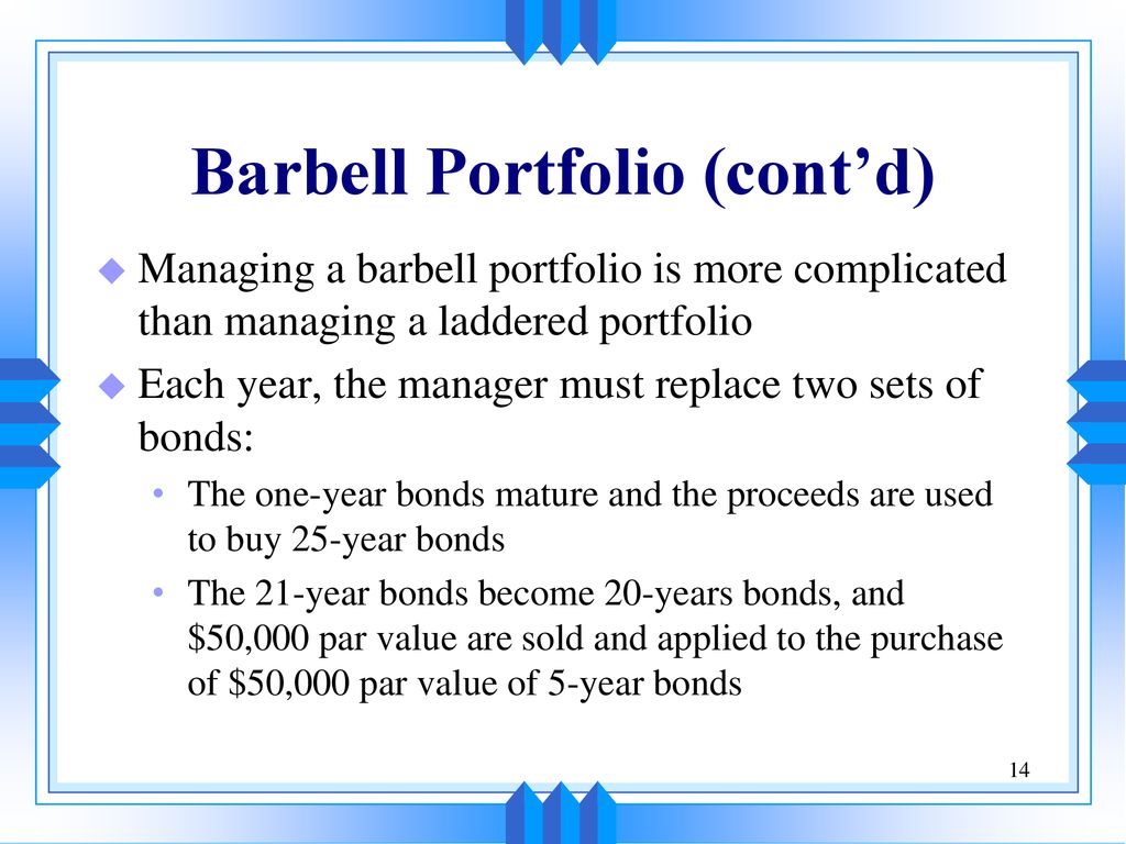 Barbell Portfolio (cont’d)