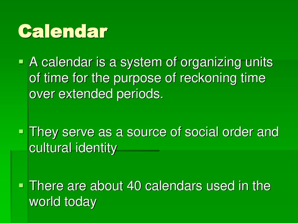 Timelines Terms to learn and understand Calendars Century Millennium