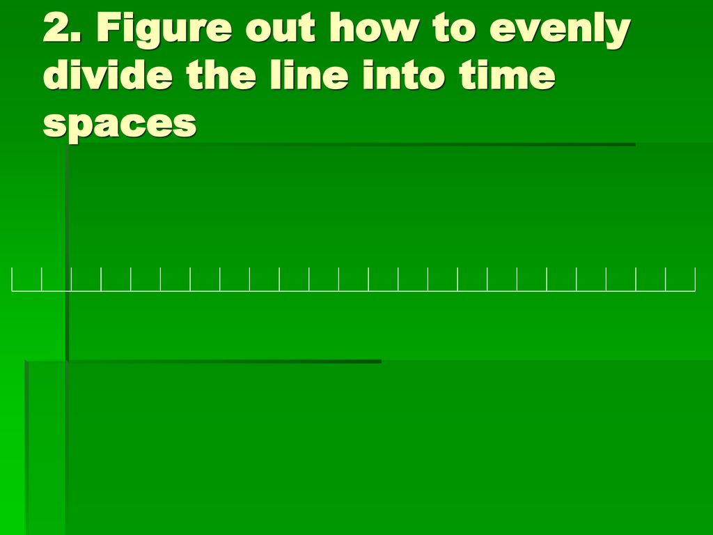 2. Figure out how to evenly divide the line into time spaces