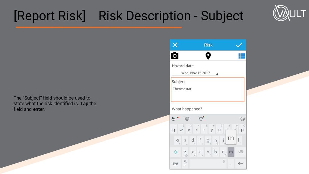 [Report Risk] Risk Description - Subject