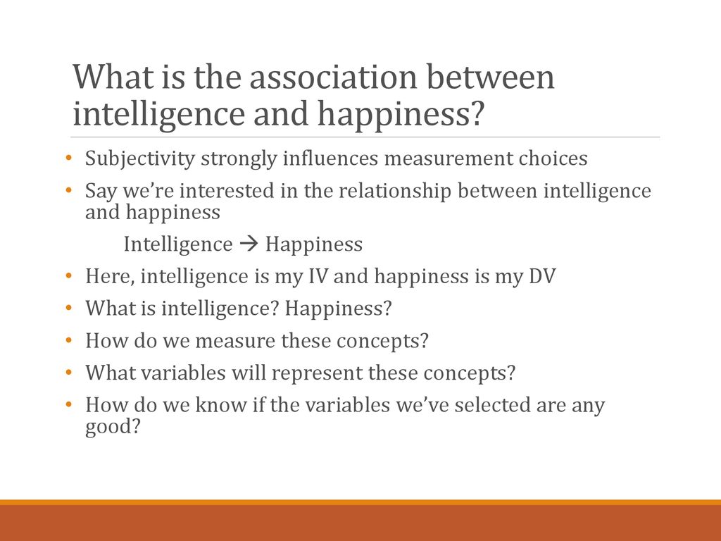 intelligence and happiness