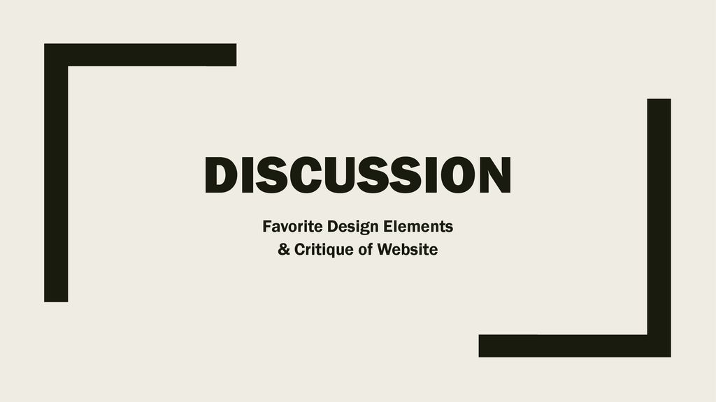 Favorite Design Elements & Critique of Website