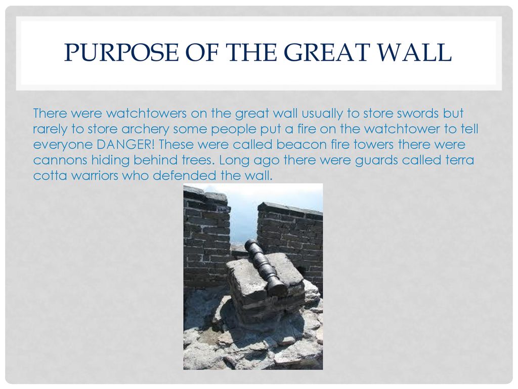 Purpose Of The Great Wall
