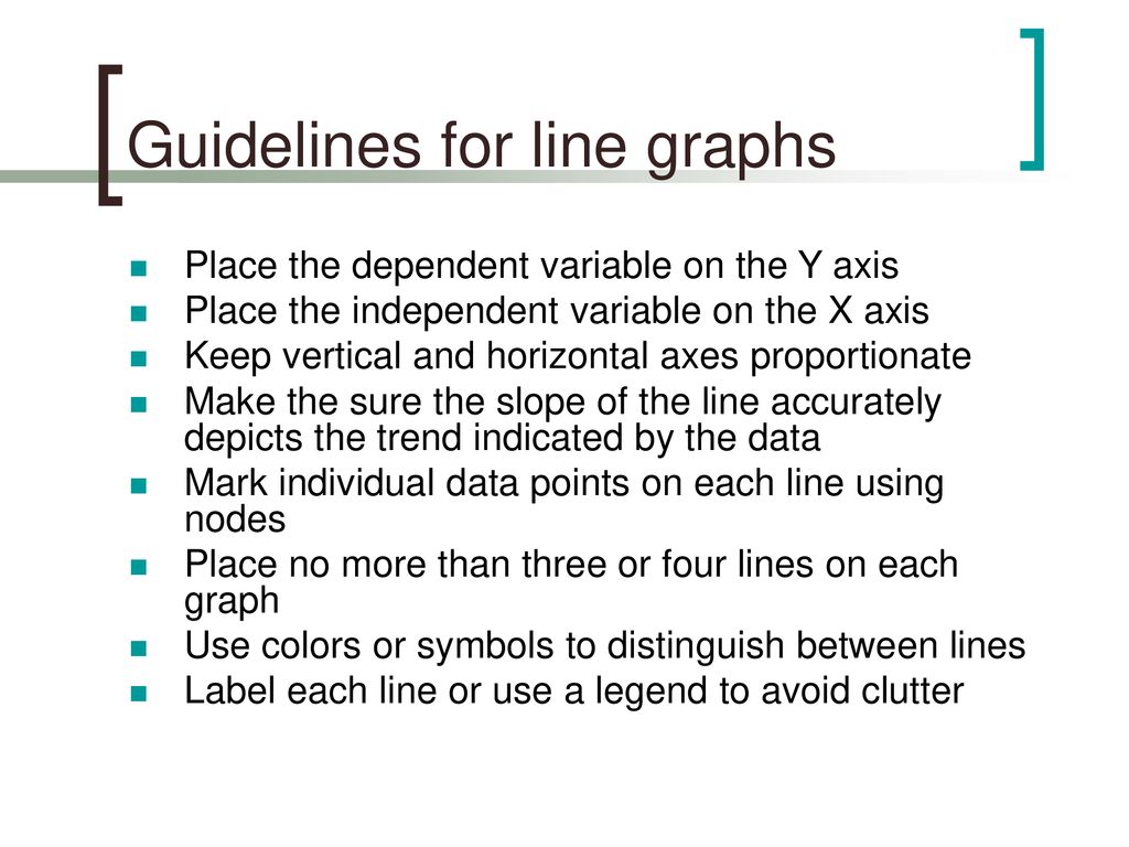 Guidelines for line graphs