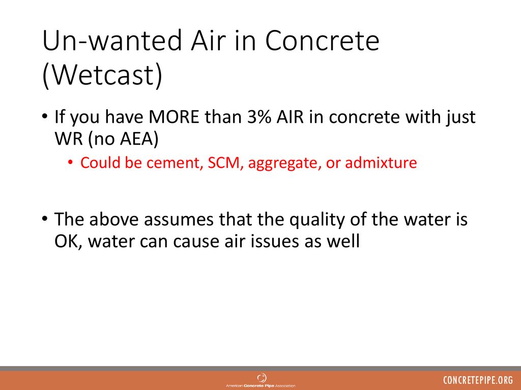 Admixtures For Concrete Pipe Ppt Download