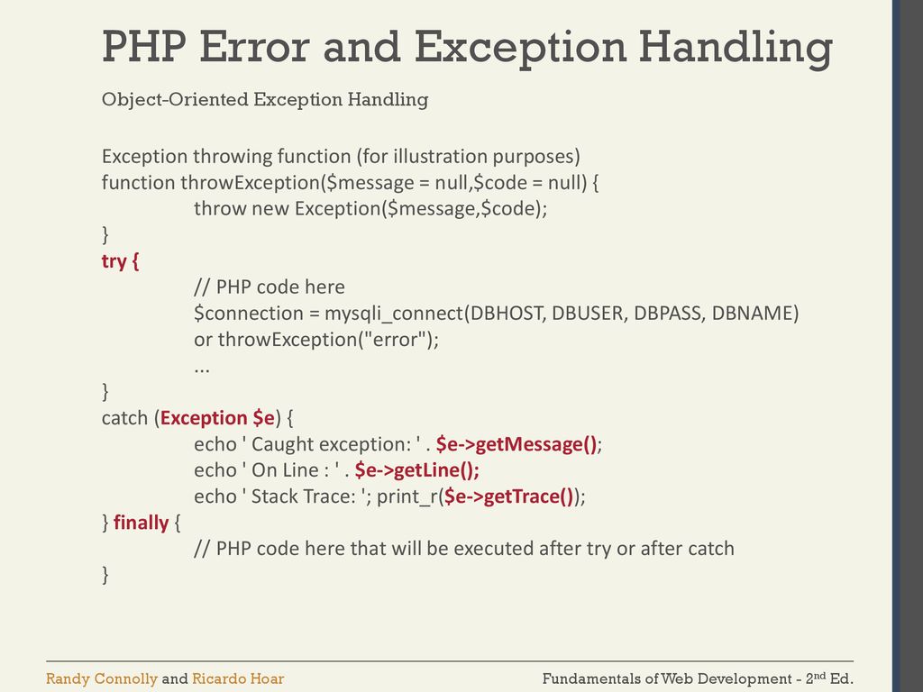 PHP Exceptions: Try Catch for Error Handling