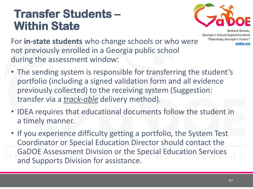 Transfer Students – Within State