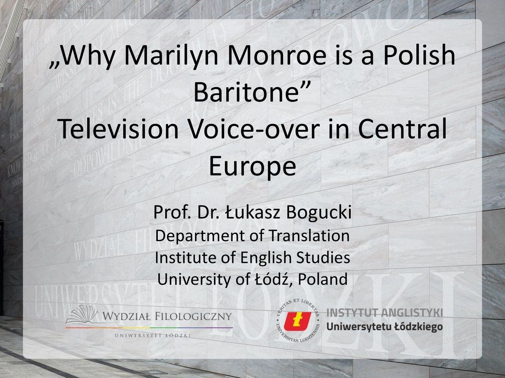 Prof Dr łukasz Bogucki Department Of Translation Ppt - 