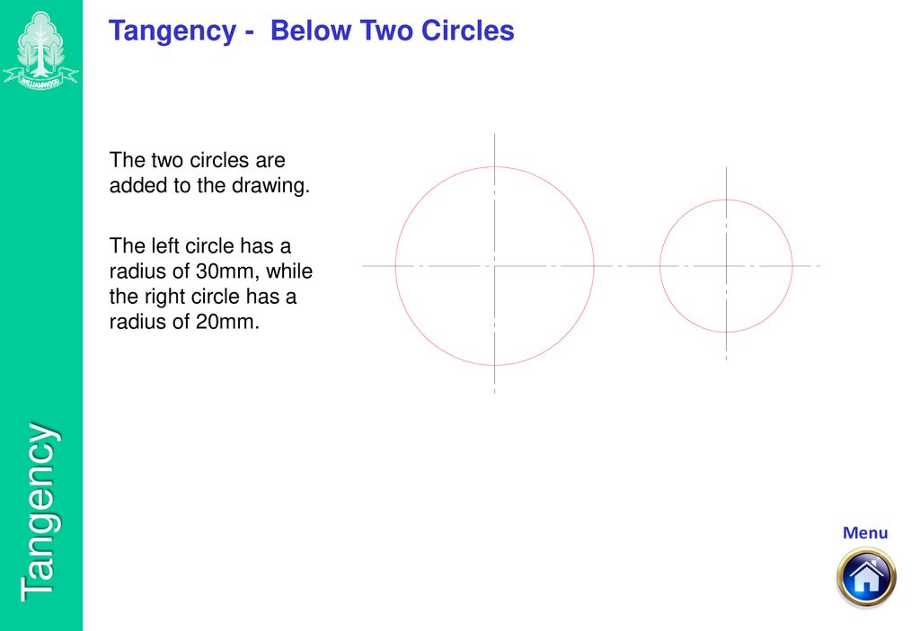 Tangency - Below Two Circles